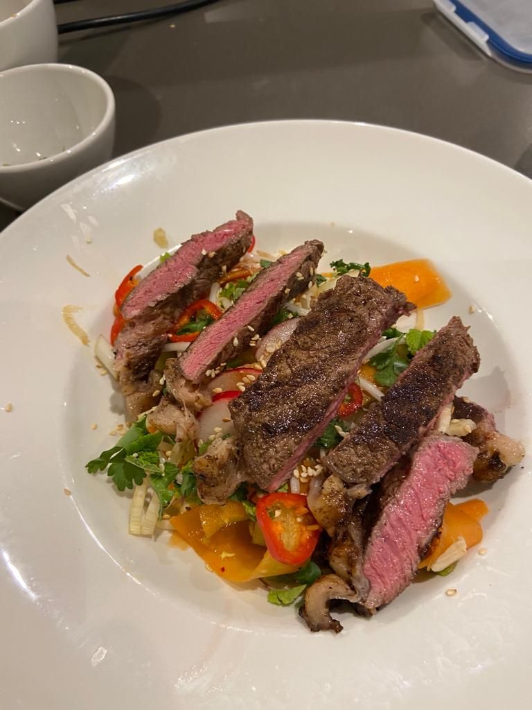 Asian style seared beef salad – Diabetic Friendly